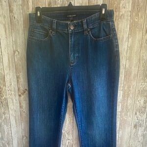 Eileen Fisher Organic Cotton Medium Wash Straight Leg Jeans Size 6 Petite